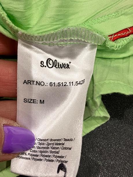 Dámska zelená blúzka s vyšívaným vzorom (m), s.oliver,m