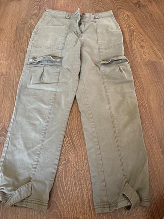 Rifle tmavozelené/ kaki, h&m,38