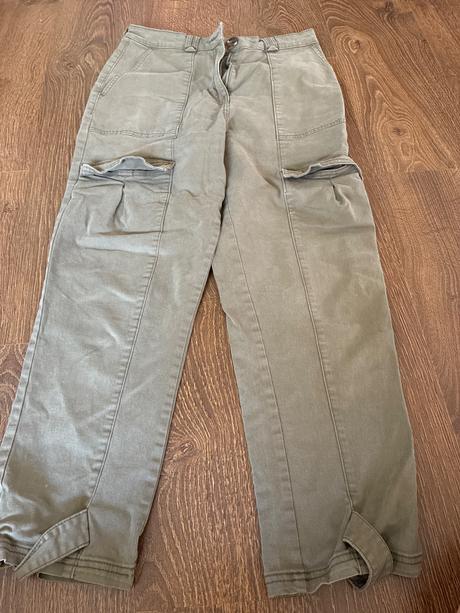Rifle tmavozelené/ kaki, h&m,38