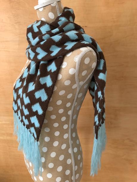 Review srdiečkový šál, review,xl