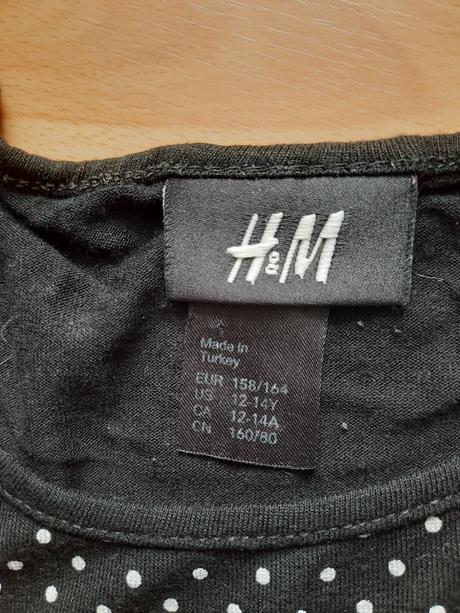 Dievčenské tričko s volánom, h&m,158