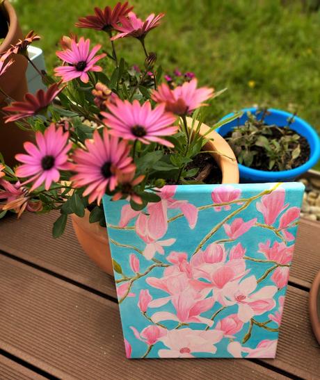 Magnólia v tyrkysovom 24x30, 