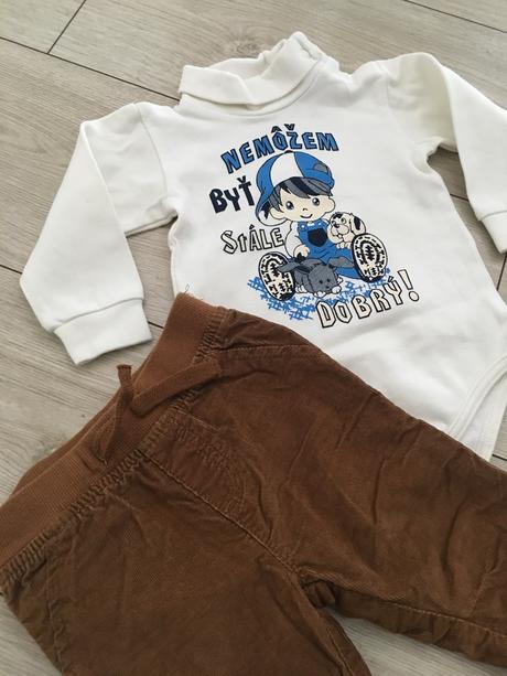Detské nohavice + body, baby club,74