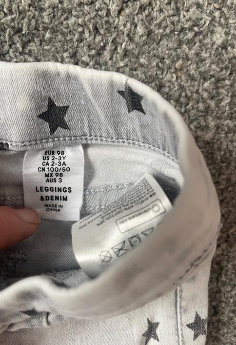 Džínsové leginy, h&m,98
