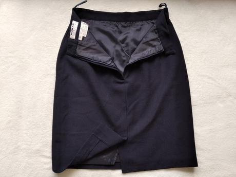 Tmavomodrá biznis sukňa, h&m,36