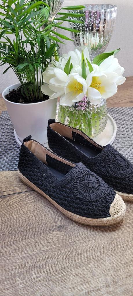 Háčkované espadril, 37