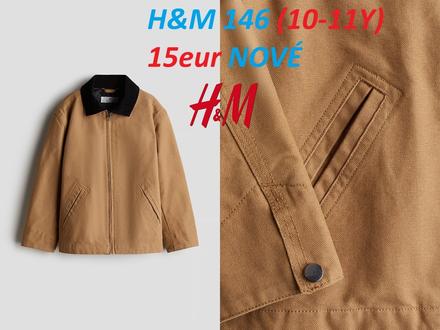 Chlapčenská bunda hm (10-11y) svetlohnedá, h&m,146