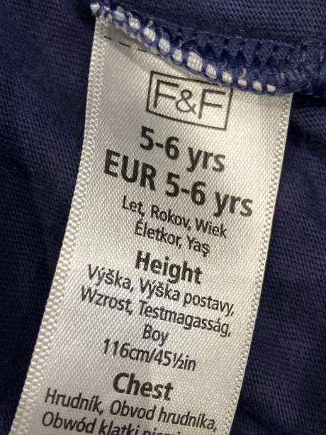 Chlapčenské tričko žirafa f&f (5-6 r.), f&f,116