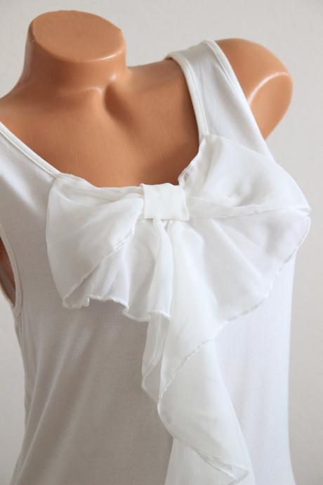 Biely elegantný top, m, m