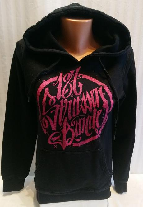 Dámska čierna klokanka,s nápisom, strassenbande, m