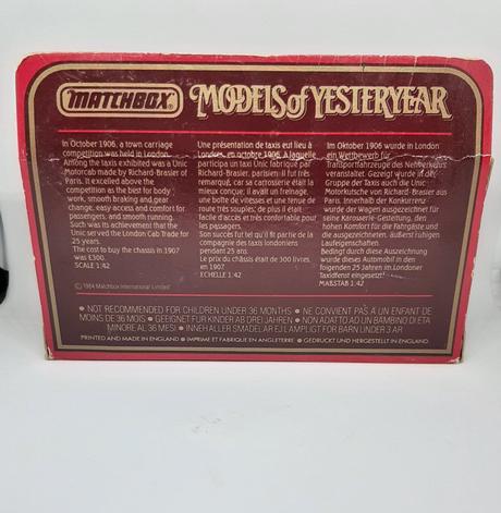 Model z rady matchbox models of yesteryear, 