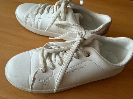 Biele elegant tenisky th, tommy hilfiger,37