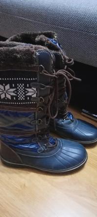 Čižmy, snehule  kožené veľ.40, 40