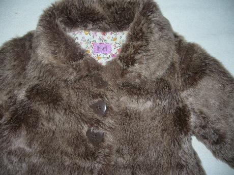 Kožušinový kabátik, f&f,80