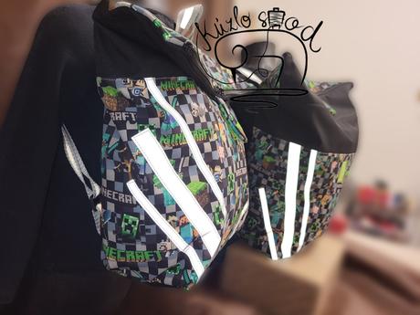 Batôžtek minecraft s mnohými reflexnymi pásmi zips, 