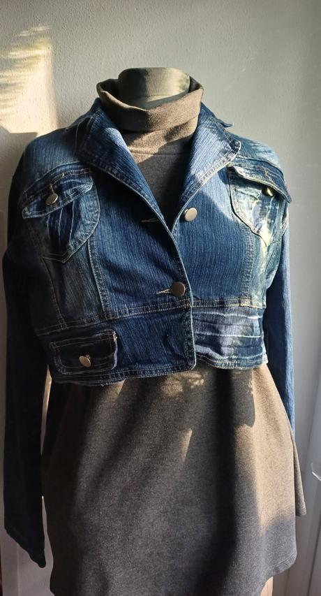 Dámska riflova bunda, l