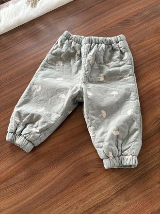 Zateplené nohavice top stav, h&m,74