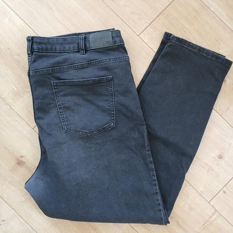 Bavlnené elastické rifle s vysokým pásom, tchibo,48