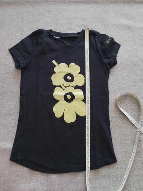 Dievčenské čierne tričko, adidas,152