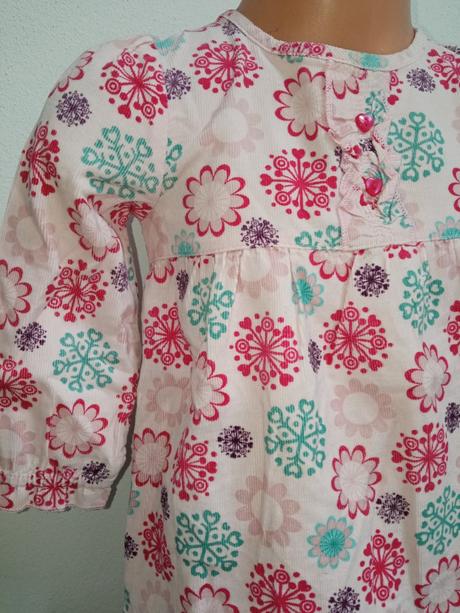 Ružové vzorované menčestrové šaty (12-18mes.), cherokee,86