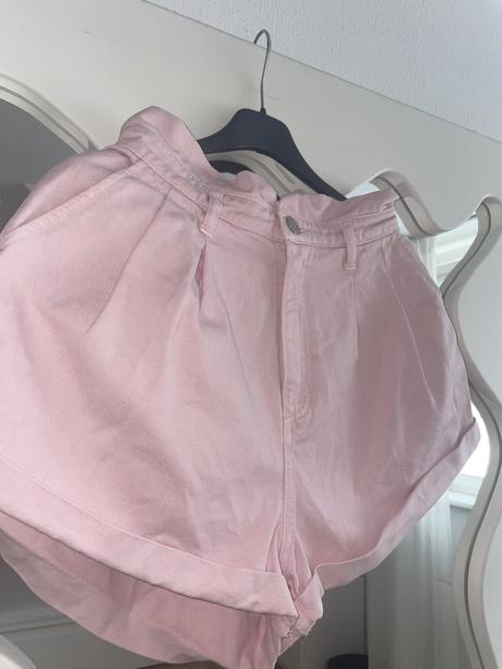 Paper bag kraťasy vysoký pás, bershka,s