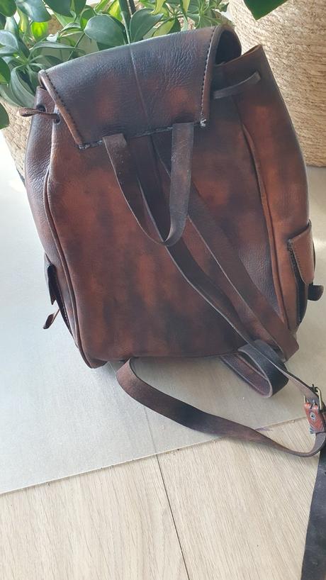 Nádherný kožený handmade batoh,