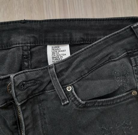 Dámské rifle super skinny č.32, h&m,32