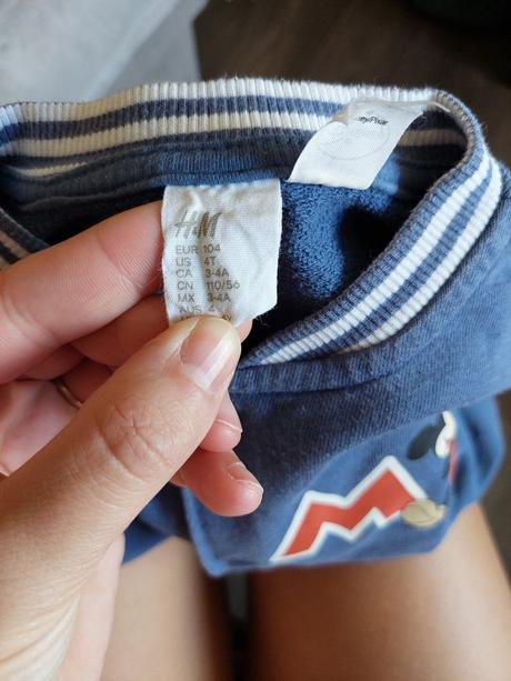 Mikina mickey, h&m,104