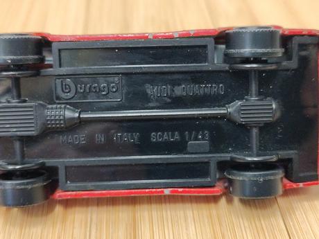 Zber kovový veterán audi quattro 1986-1992 bburago,