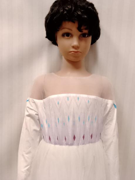 Kostým frozen elsa bielofialové šaty 5-6r, 110-122,