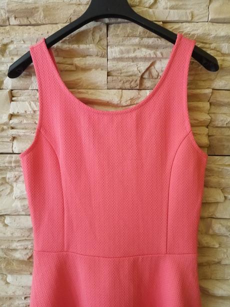 Ružovo-lososové h&m šaty, h&m,34