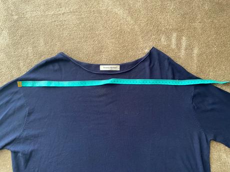 Modry pulover s krajkou, xxl