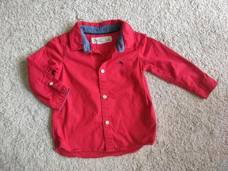 Červená košeľa 74, h&m,74