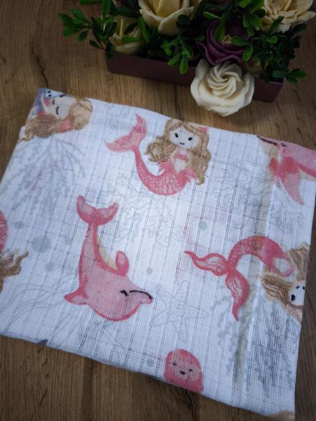 18-bavlnená plienka morská panna,