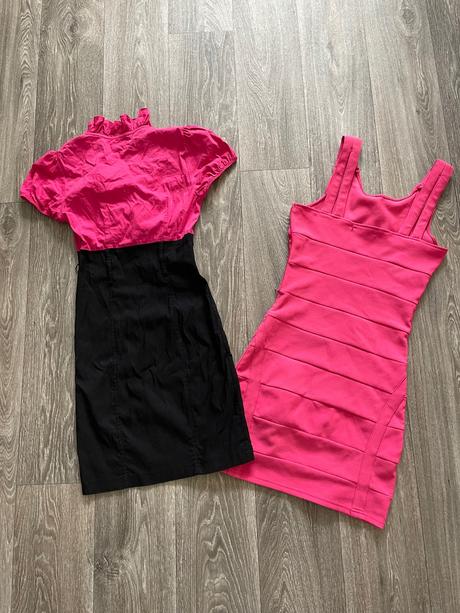 Elegantne šaty 2ks spolu, xs