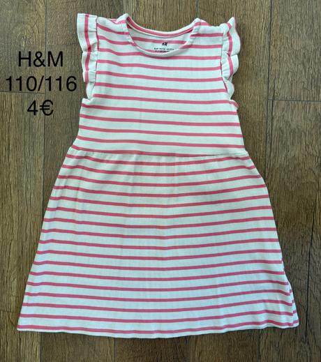 Letné vrúbkované šaty h&m 110/116, h&m,116