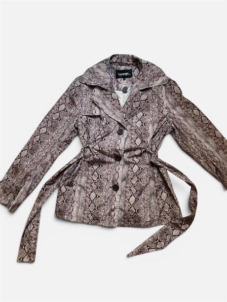 Dámske sako skrátený kabát s potlačou hadej kože, george,m