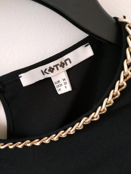 Cierne tricko s nariasenymi rukávmi koton, vel. 34, 34