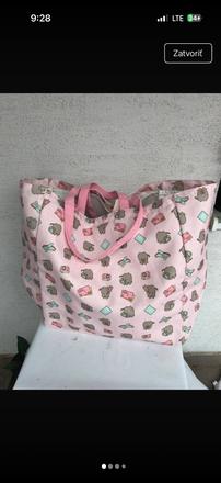 Pusheen ruzova letnavelka kabela 40x40x25 mack, 