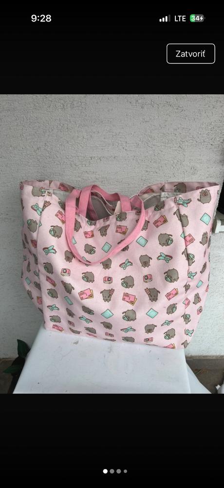 Pusheen ruzova letnavelka kabela 40x40x25 mack,