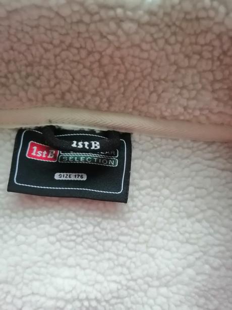 Ružová flísová bunda s kožušinou v176, 176