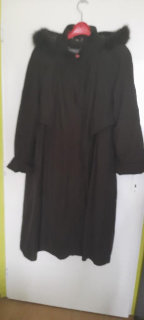 Kabát dlhý,  kapuca odpínateľná - vel. 44, 44