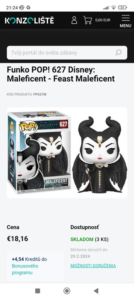 Zberateľská figúrka maleficent 627, 