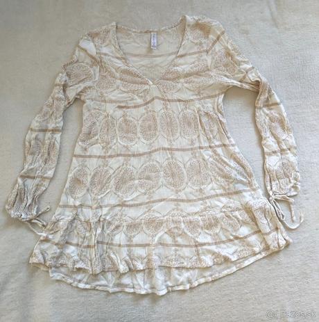 Krémová tunika s mandalami  s/m, amisu,m