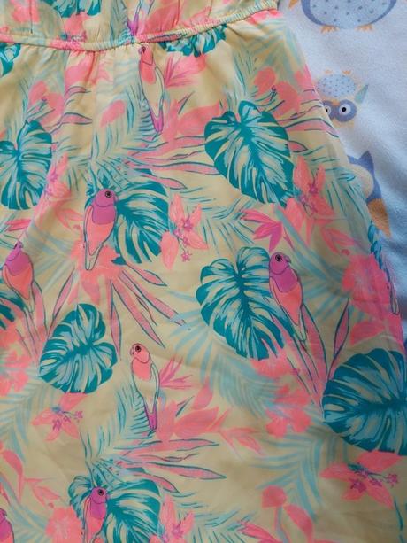 Letné šaty "papagáje" veľ.146-152, pepco,146