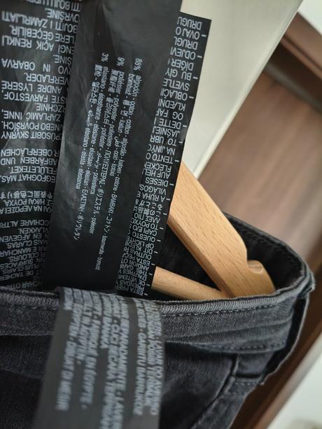 Zara elastické sivo čierne skinny l-xl, zara,l