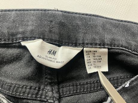Džínsy, h&m,146