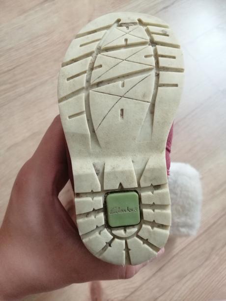 Bordové kožené čižmy, clarks,21