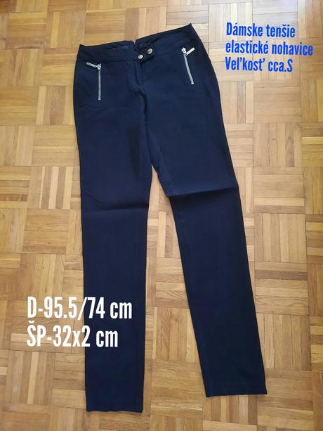 Dámske elastické nohavice, s