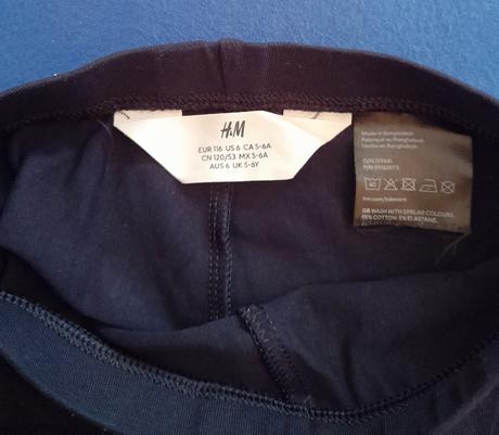 Trojštvrťové legíny, h&m,116